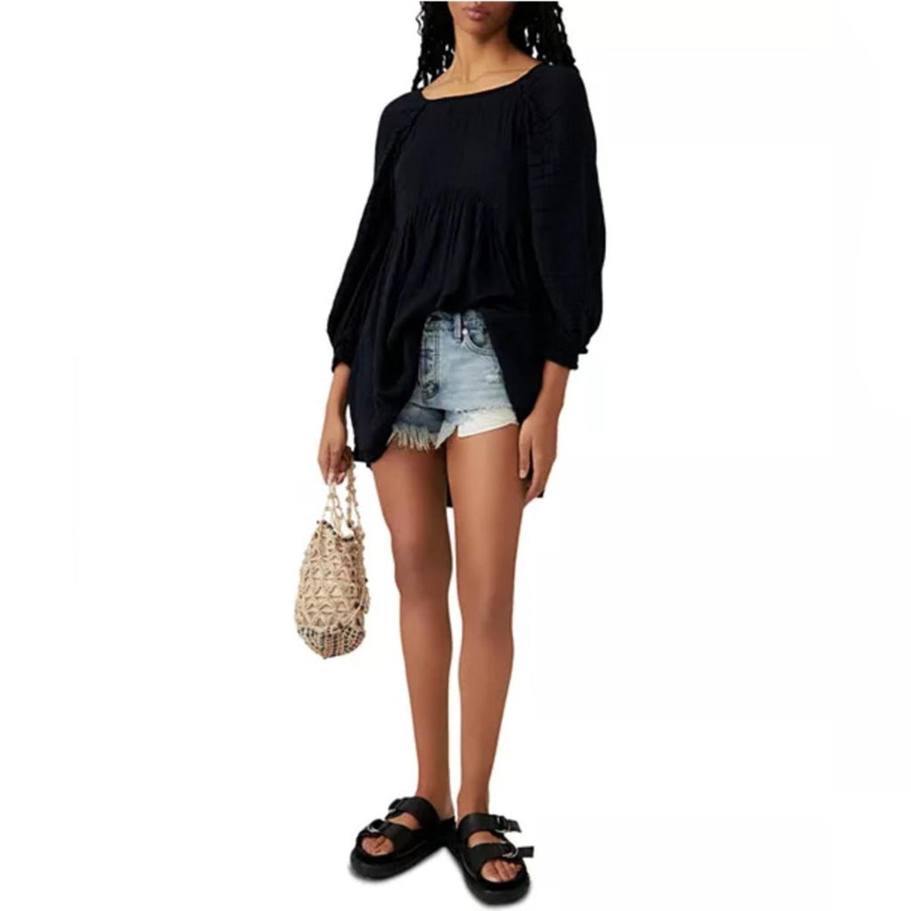Free People Adler Tunic in Black, Size Small with Tag