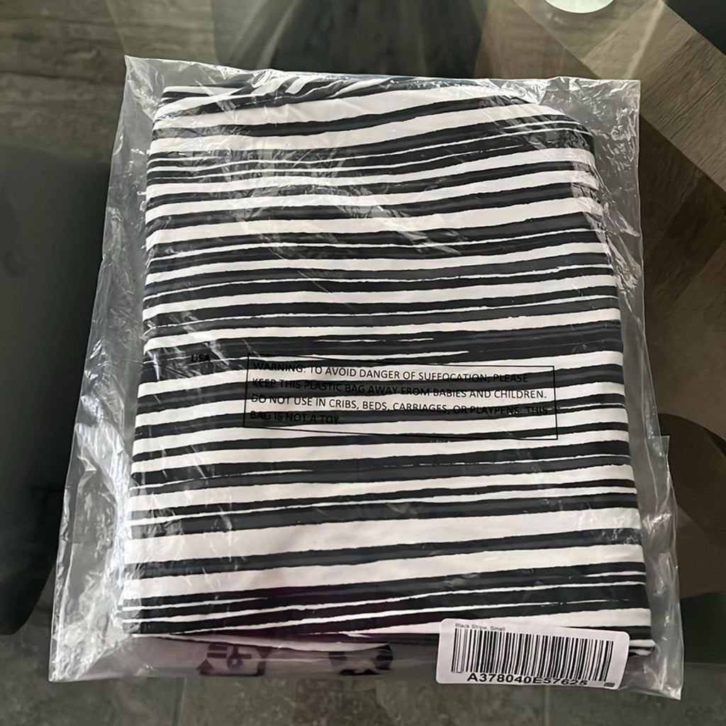Elizabeth&Clarke Black Stripe Pull-On Wide Leg Pants, Size S, New in Packaging