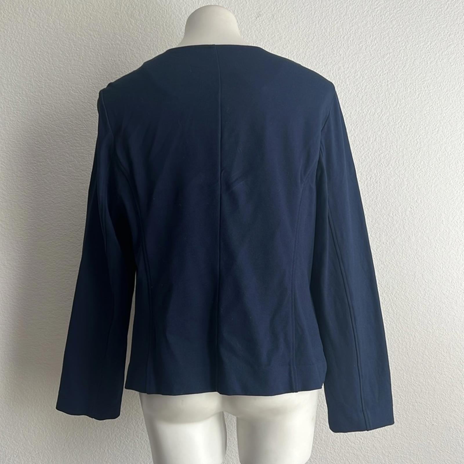 Chico's Military Long Sleeve Jacket in Deep Navy, Size 3 (16/18), Retail $149