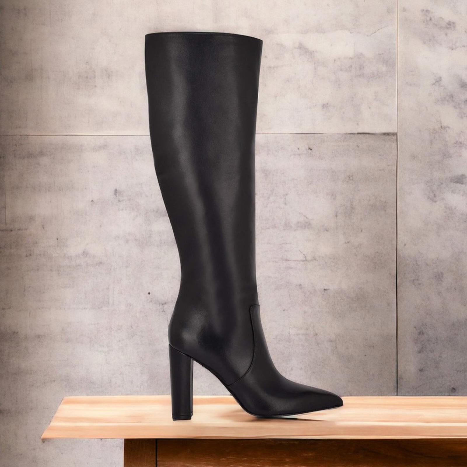 Marc Fisher LTD. Giancarlo Heeled Boots Black, Size 5.5 New in Box $299