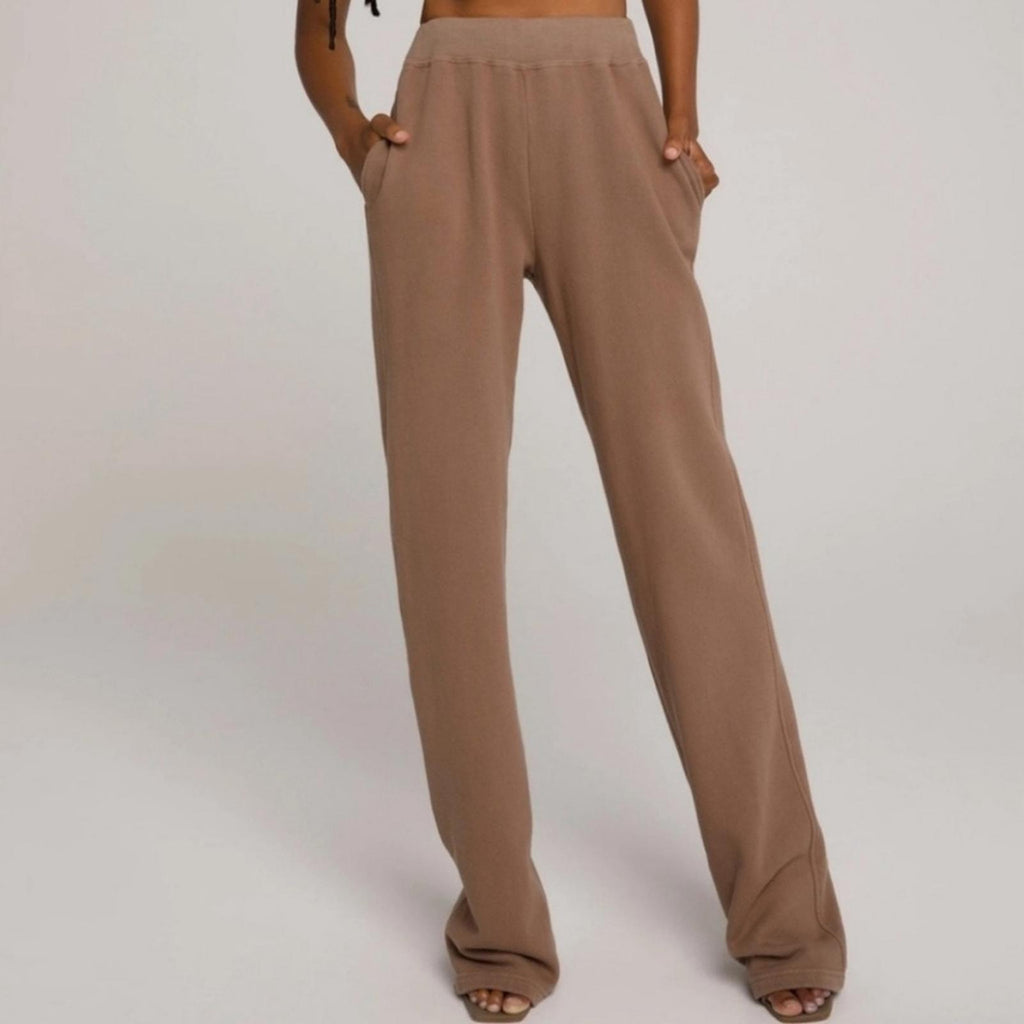 Good American Wide Leg Sweatpants in Putty, Size 0/XS New w/Tag