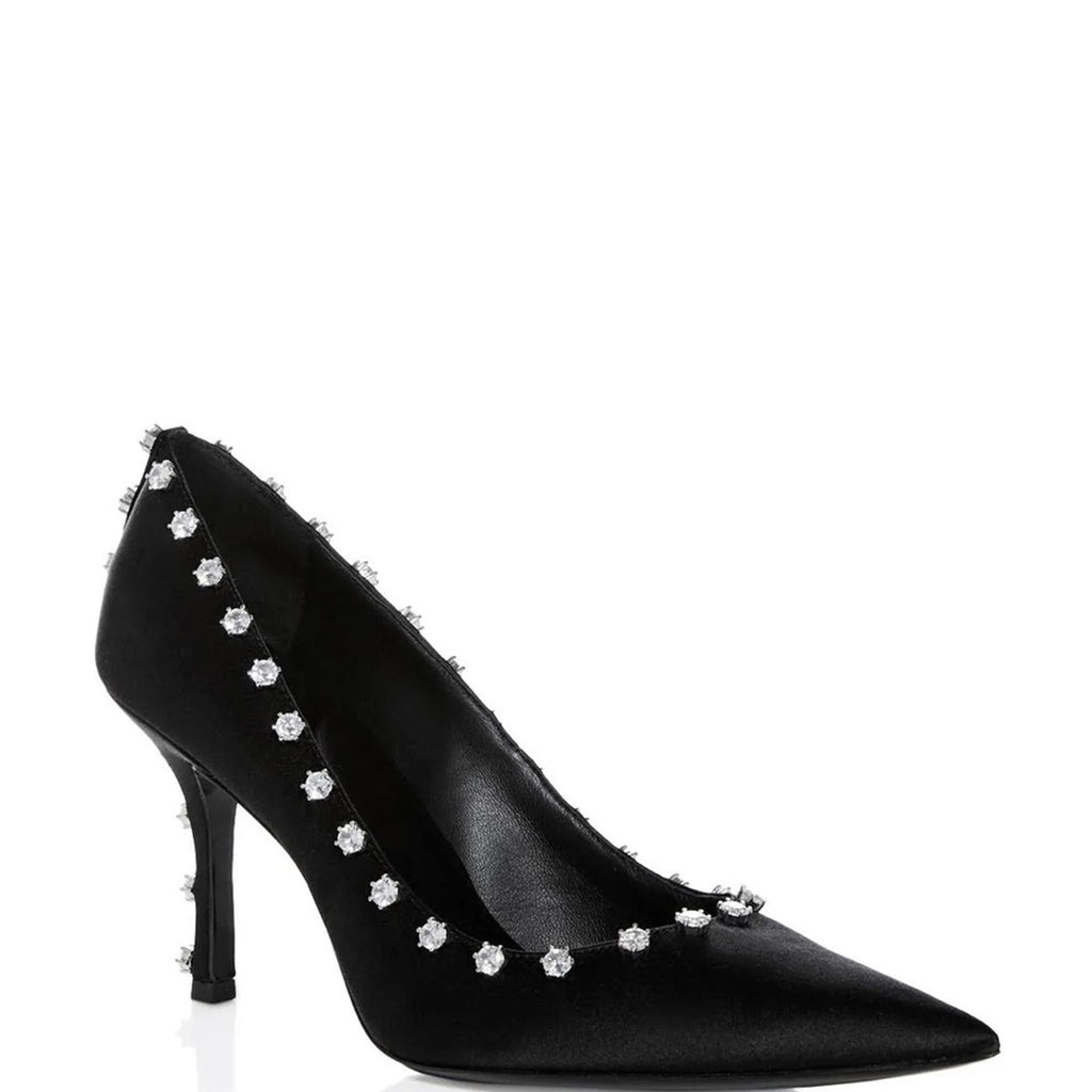 Alexander Wang Delphine 85 Crystal Stud Pump, Black Size 38 New in Box