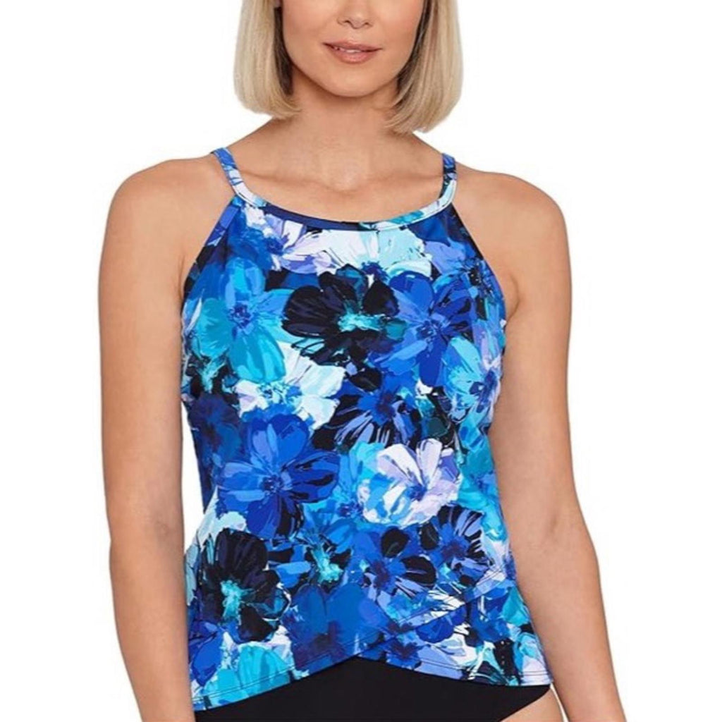 Swim Solutions Women’s Plus Floral Underwire Tankini Swim Top, NWT, Size 16W