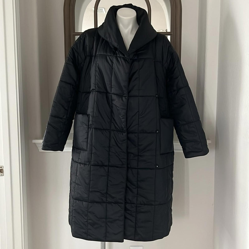 Eileen Fisher Eggshell Recycled Nylon Reversible Coat Size XS New w/Tag SOLD OUT