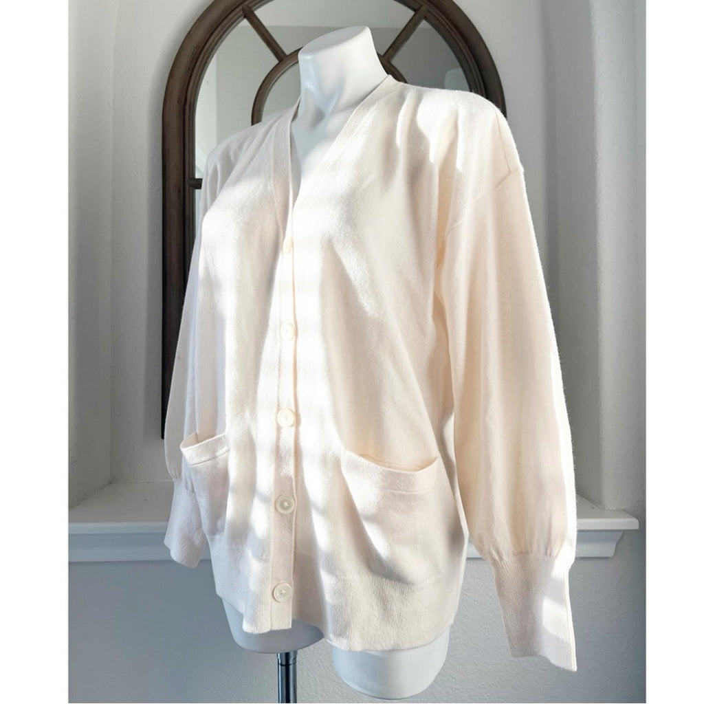 Lauren Ralph Lauren Cashmere Sweater, Winter Cream, Size M New w/Tag Retail $385