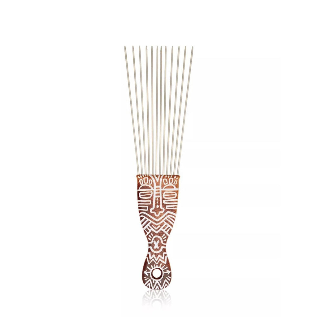 AfroPick Breathe Comb | Fro the Culture Metal Afro Comb Brown New w/Tag