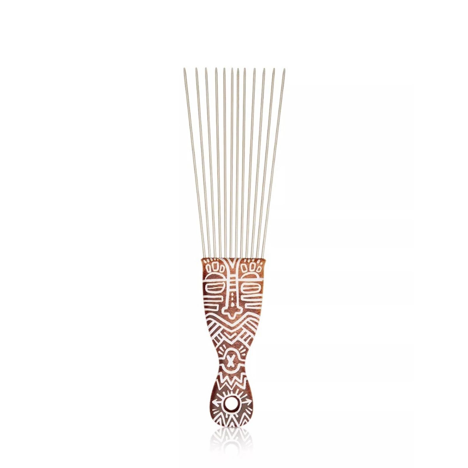 AfroPick Breathe Comb | Fro the Culture Metal Afro Comb Brown New w/Tag