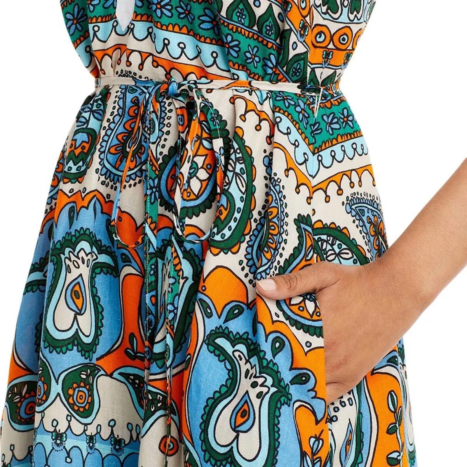 STAUD Lisette Paisley Print Maxi Dress, Size S, New w/Tag