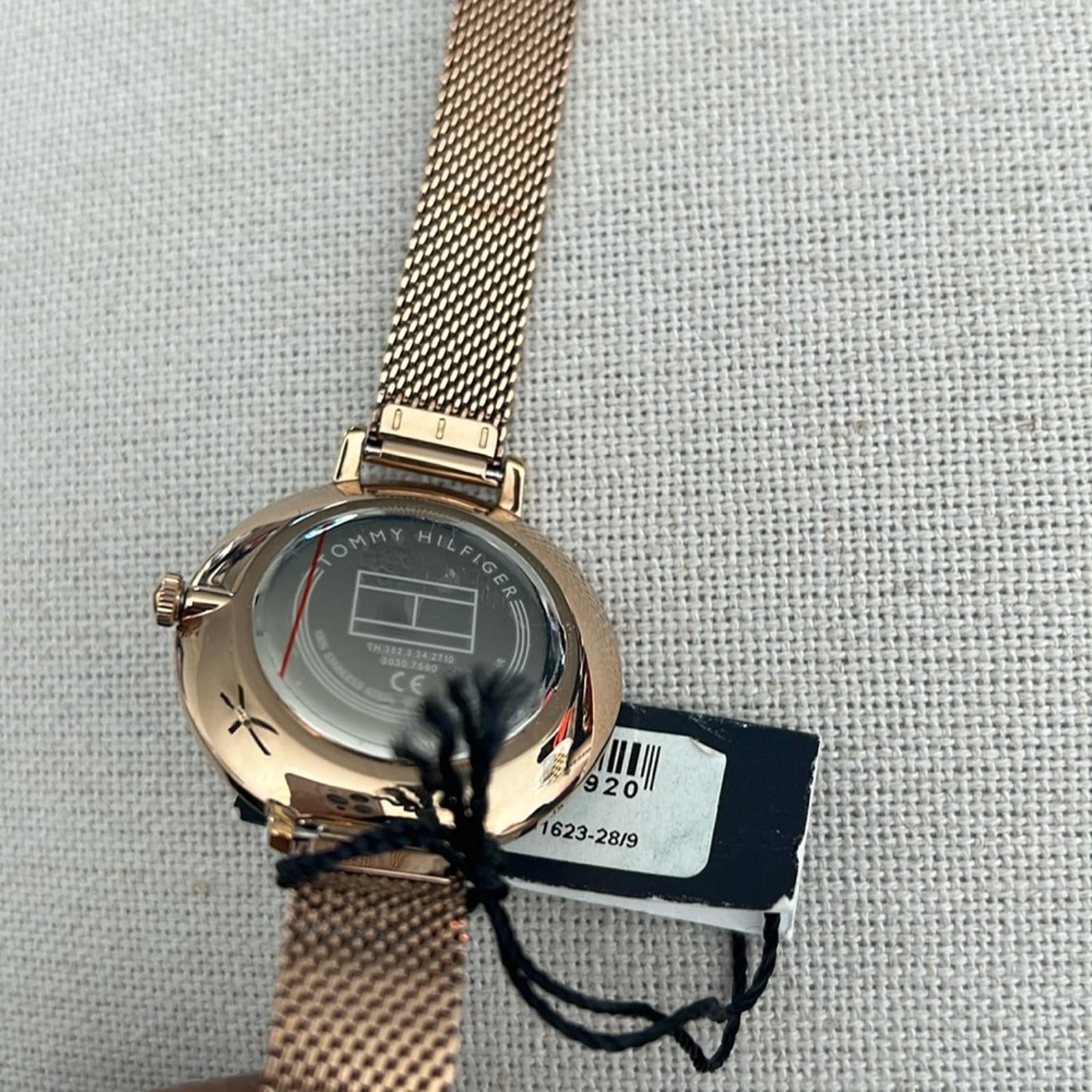 Tommy Hilfiger Alexa Carnation Rose Gold-Tone Mesh Ladies Watch #1782158 NWT