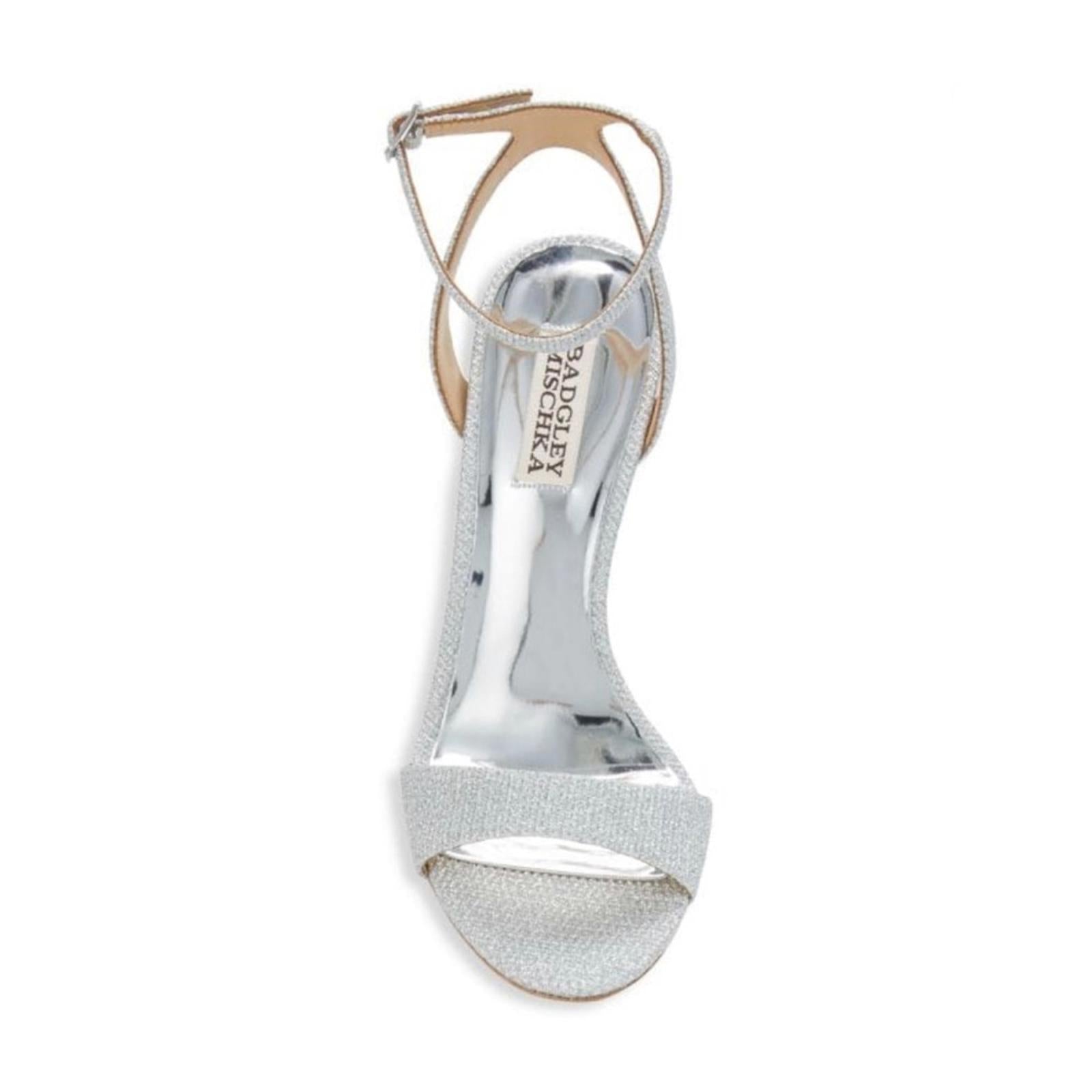 Badgley Mischka Evamarie Crystal Sandal Pumps, Size 6.5M New in Box Retail $215