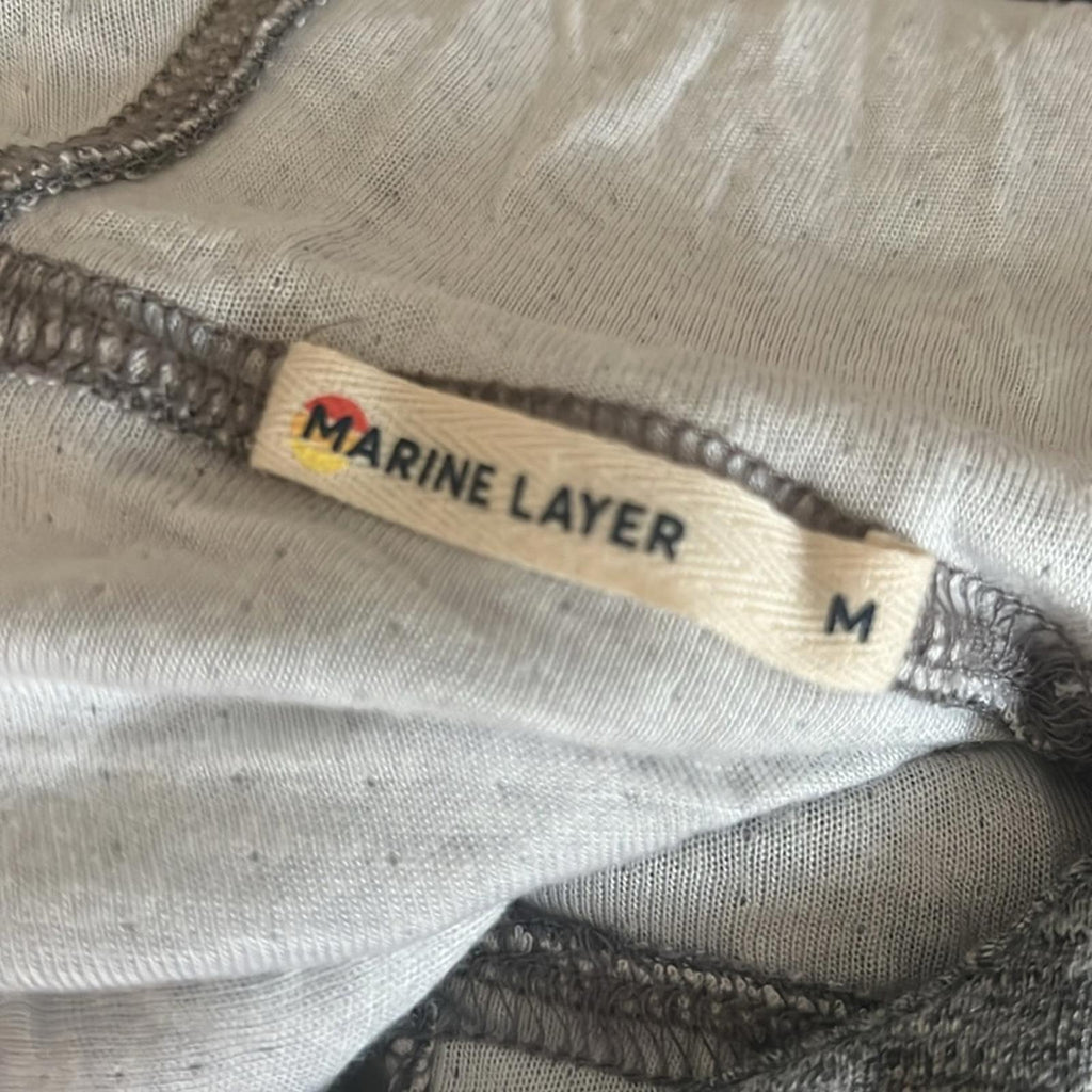 NEW Marine Layer Double Knit Hoodie w/Drawstring in Grey, Size M EXCELLENT!