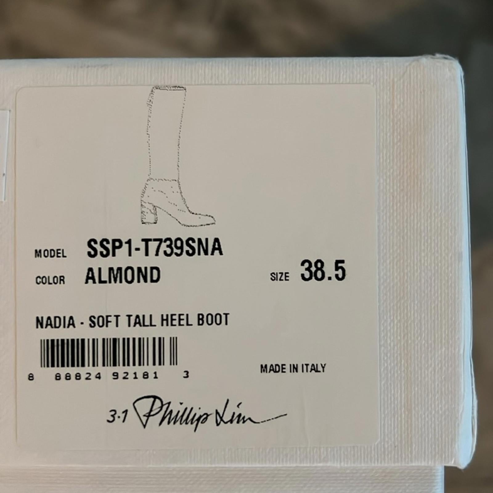 3.1 Phillip Lim Nadia High Block Heel Boots, Size 38.5 New in Box Retail $950