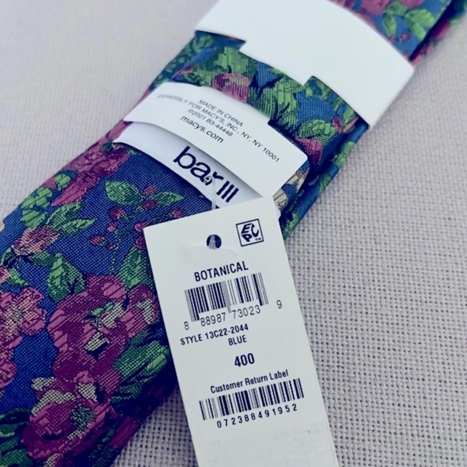 Bar III Men's Botanical Blue Neck Tie Style 13C22-2044 New w/Tag
