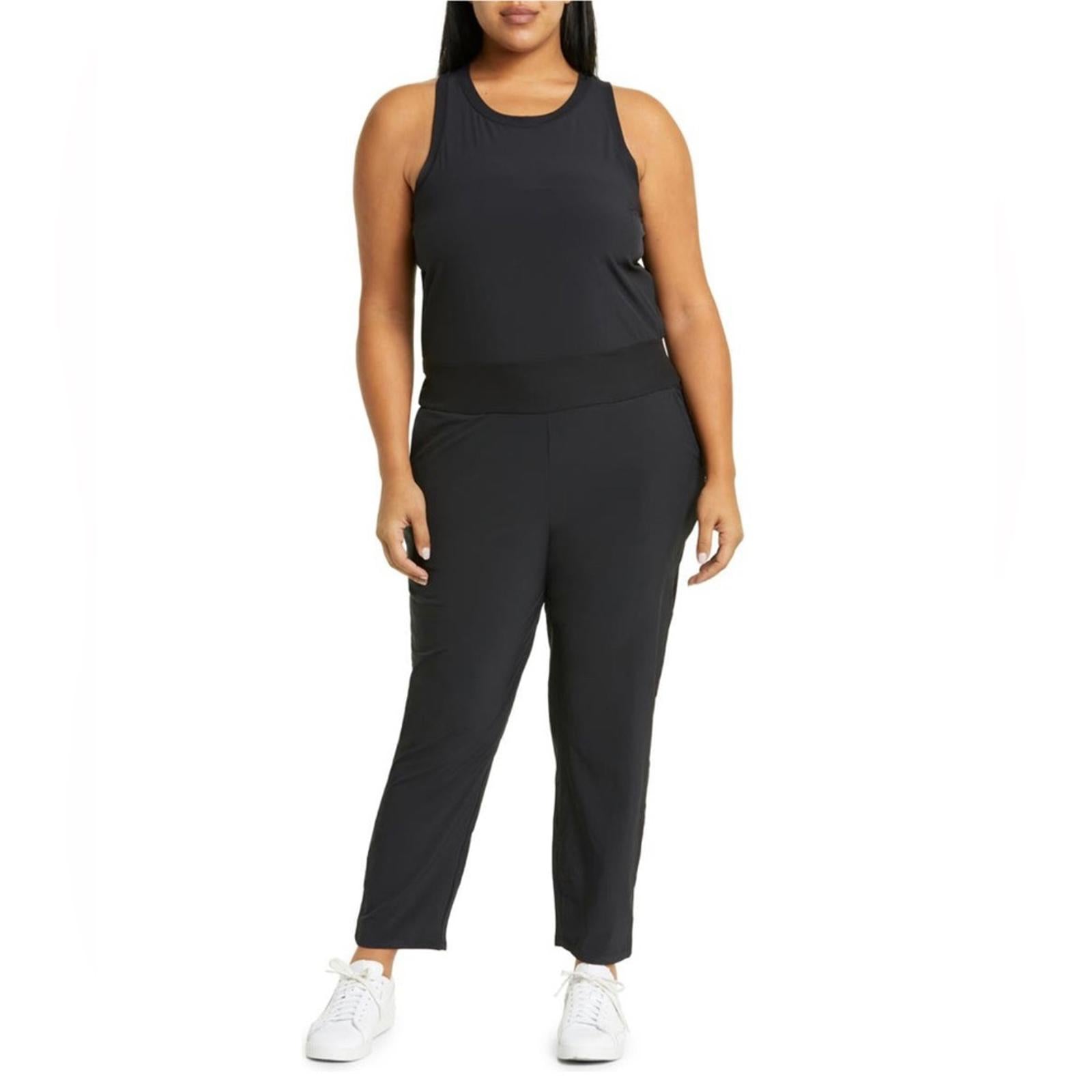 NEW Zella Pursuit Sleeveless Jumpsuit in Black, Plus Size 2X New w/Tag
