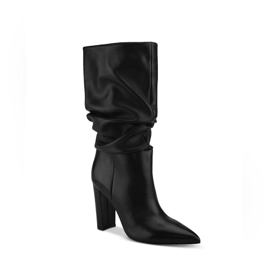 Marc Fisher LTD Gomer Slouched High Heel Boots Black Size 11M in Box Retail $249