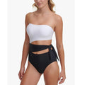 DKNY Stretch Convertible Mod. Coverage Cutout Bandeau One Piece Swimsuit Size 16