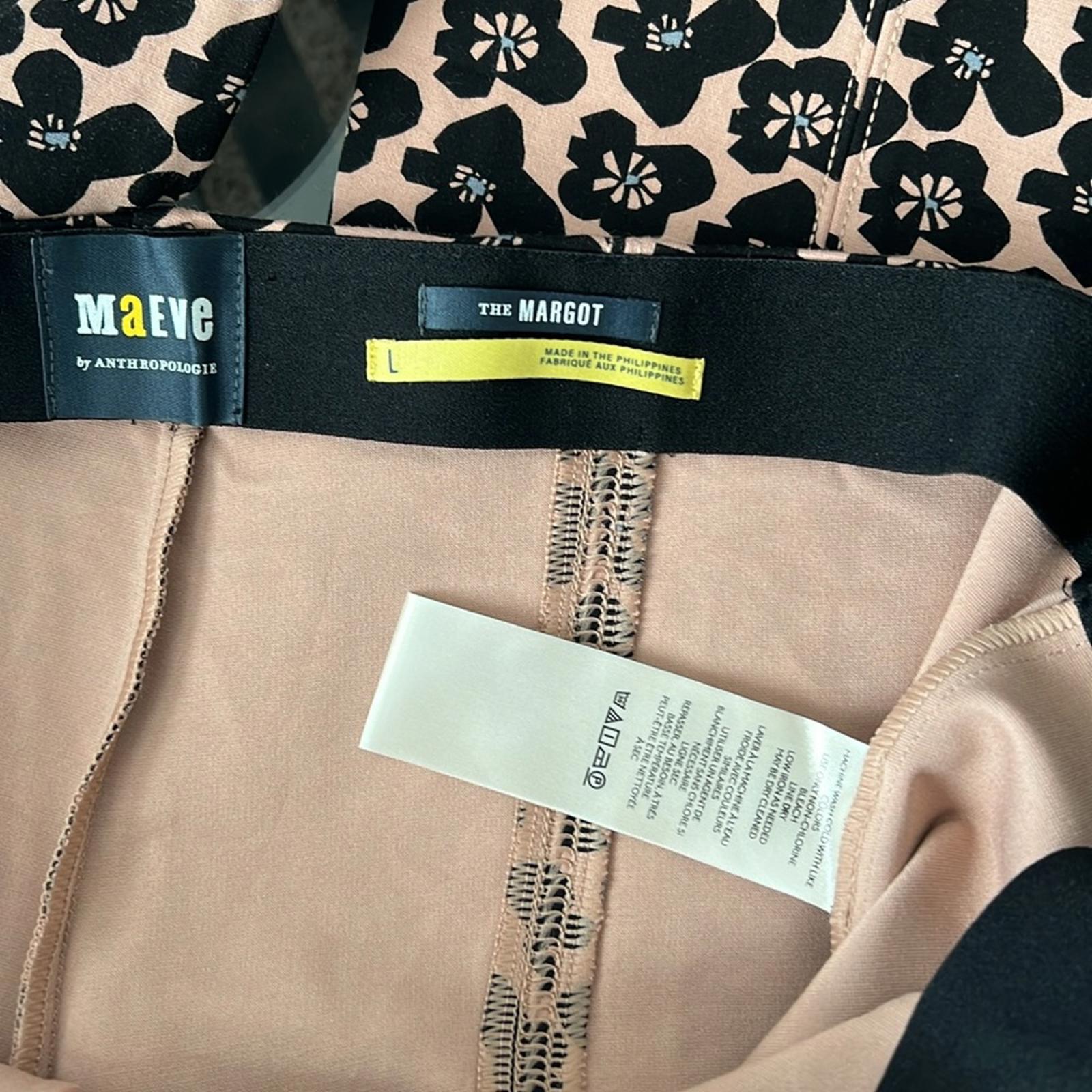 Maeve by Anthropologie The Margot Kick-Flare Cropped Pants, Size L, NEW