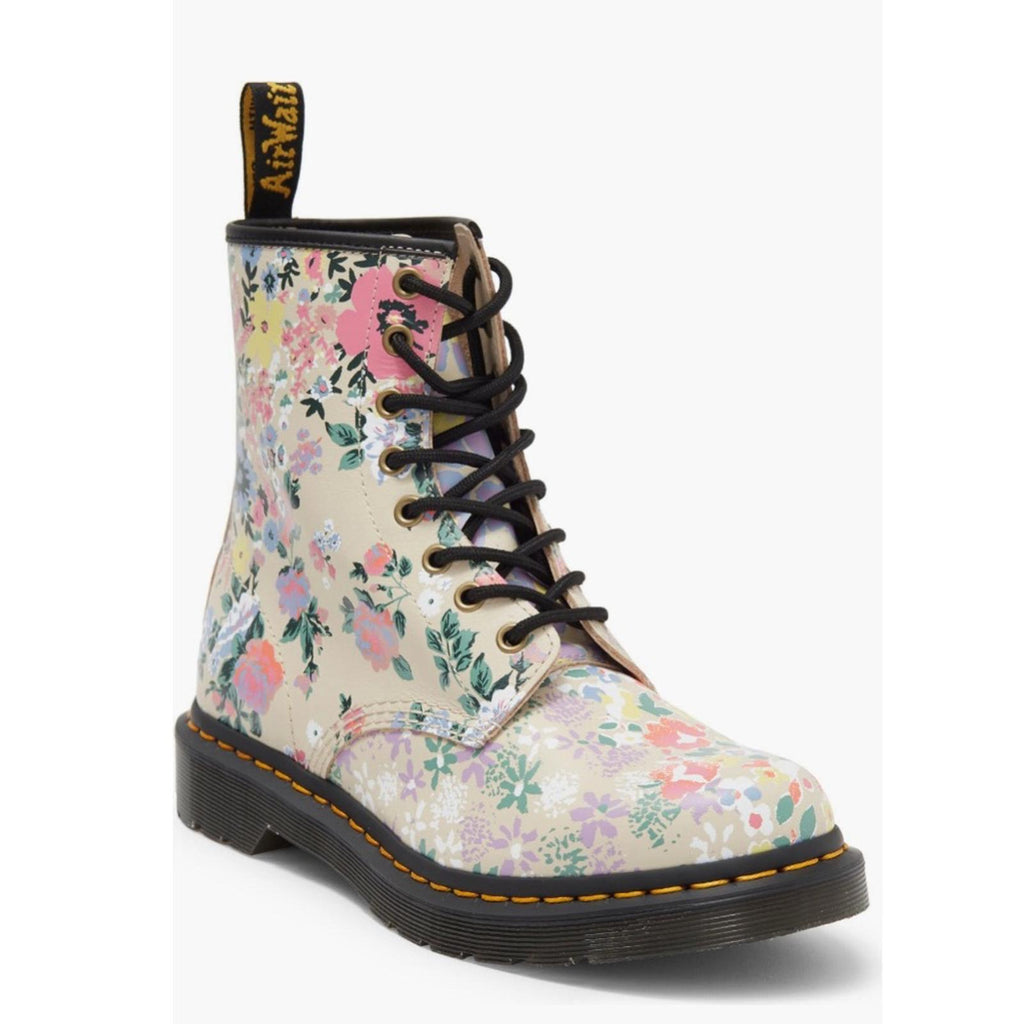 Dr. Martens 1460 Floral Lace Up Boots, Floral Beige, Size 5 New w/o Box