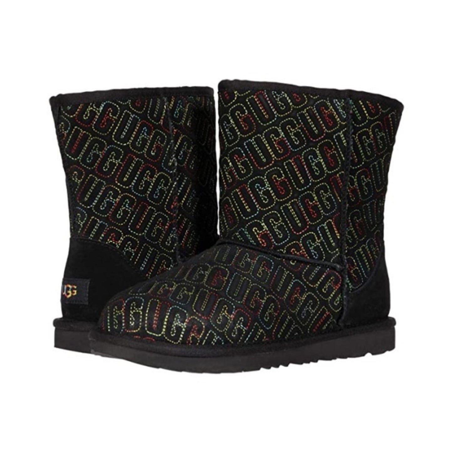UGG Kid’s Classic II Graphic Stitch Wool-Lined Boots, Toddler Size 2 New w/o Box