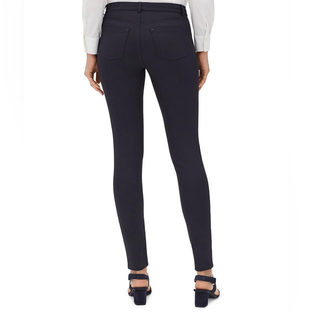 Lafayette 148 Acclaimed Stretch Mercer Pants, Navy/Black Size 4, New w/Tag