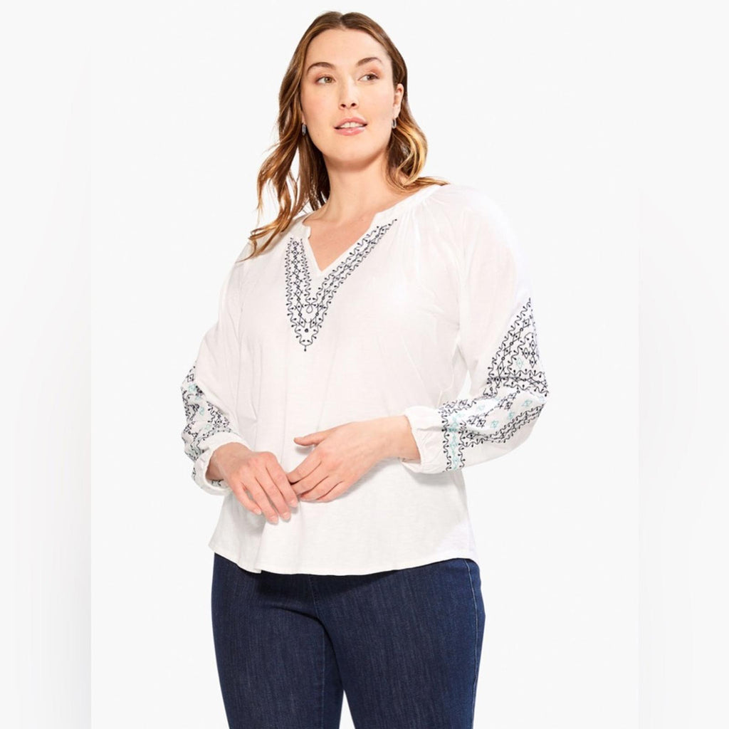 NIC+ZOE Plus Cotton Embroidered Solstice Tunic Top, Size 3X New w/Tag