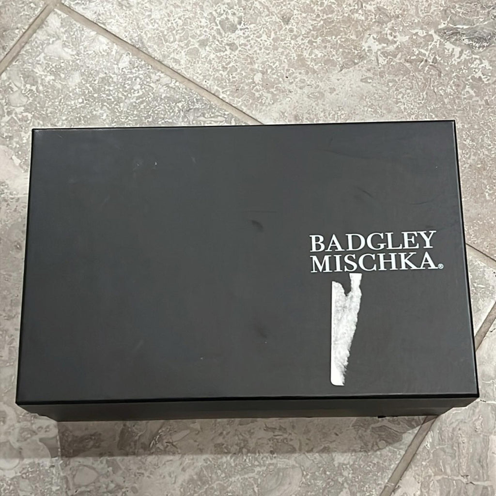 Badgley Mischka Tess Tulle Bow Block Heel Sandals in Gold Size 11 New in Box