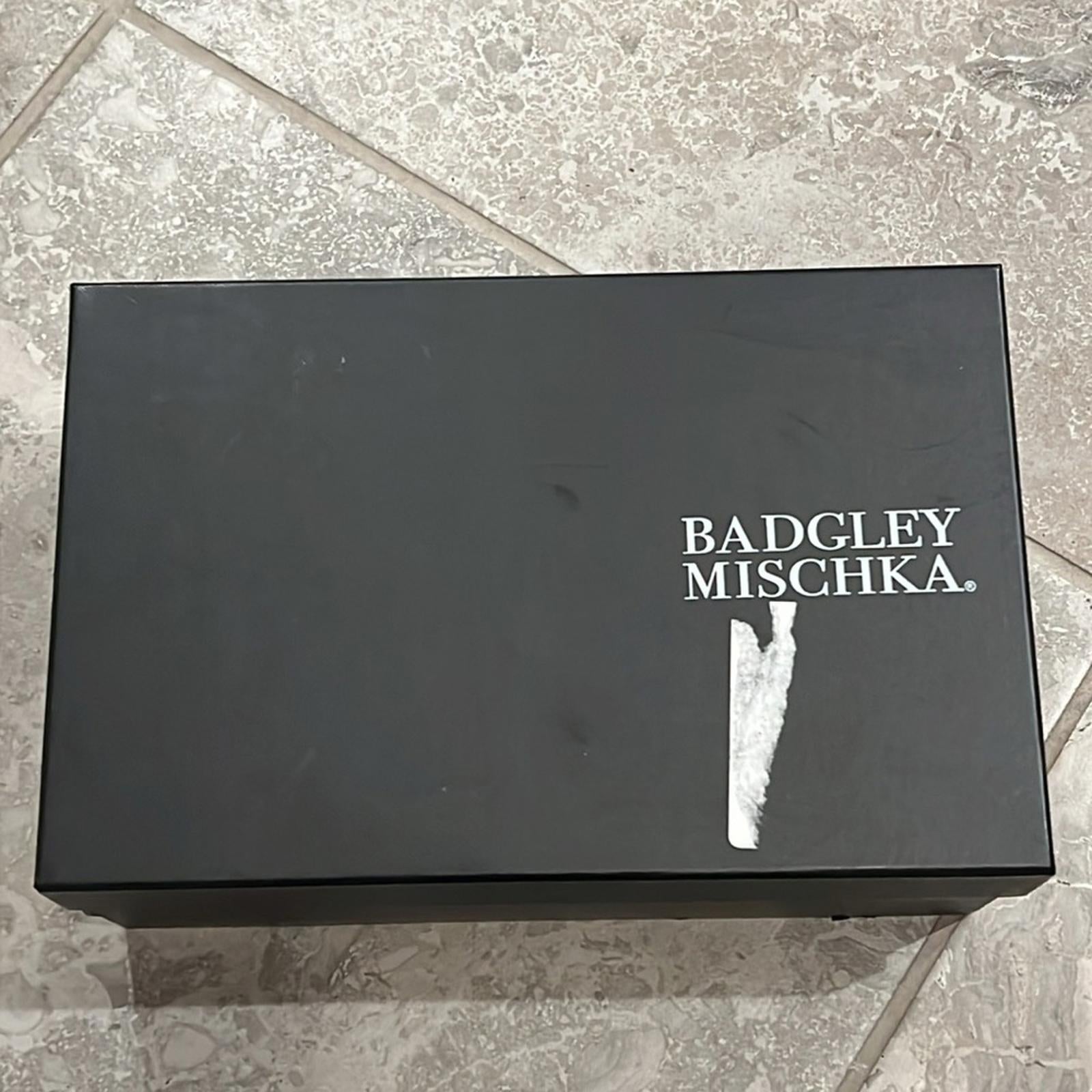Badgley Mischka Tess Tulle Bow Block Heel Sandals in Gold Size 11 New in Box