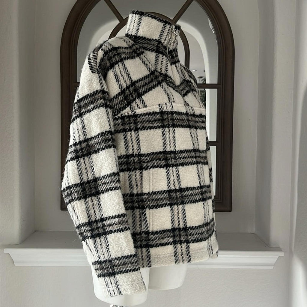 IRO Bika Jacket in Ecru/Black/Grey Size EU 40 New w/Tag