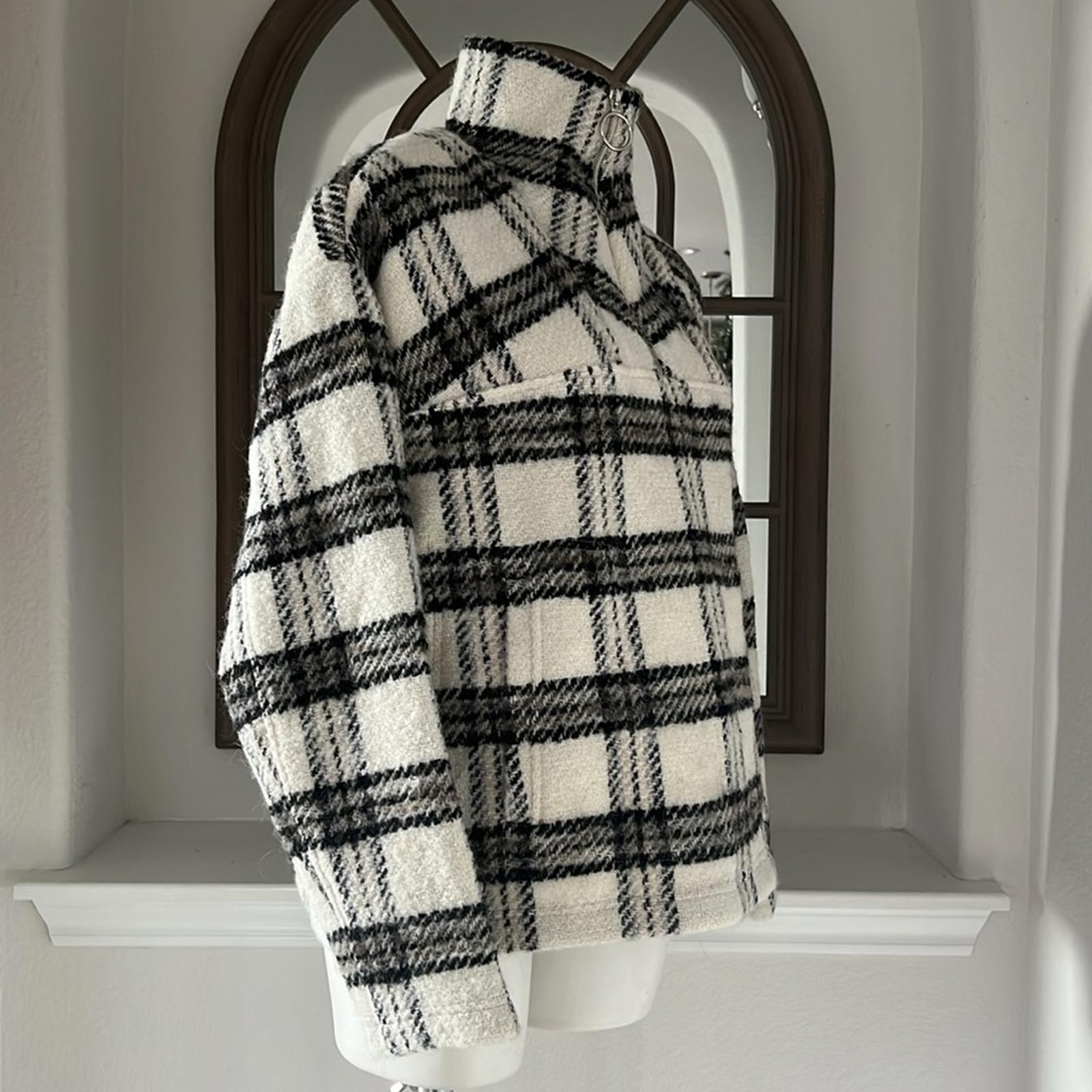 IRO Bika Jacket in Ecru/Black/Grey Size EU 40 New w/Tag