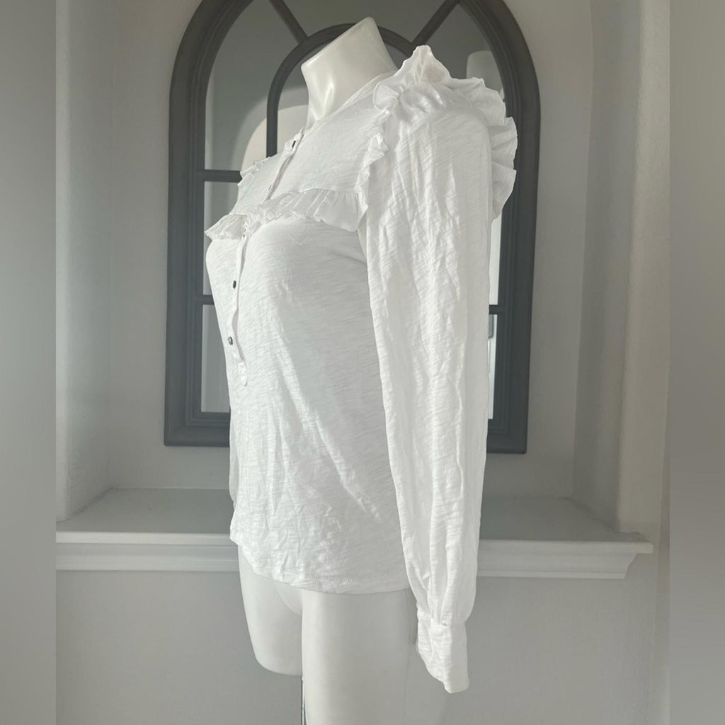 NEW Goldie Lewinter WHITE Pima Cotton Vintage Top, Size XS New w/Tag (Sold Out)