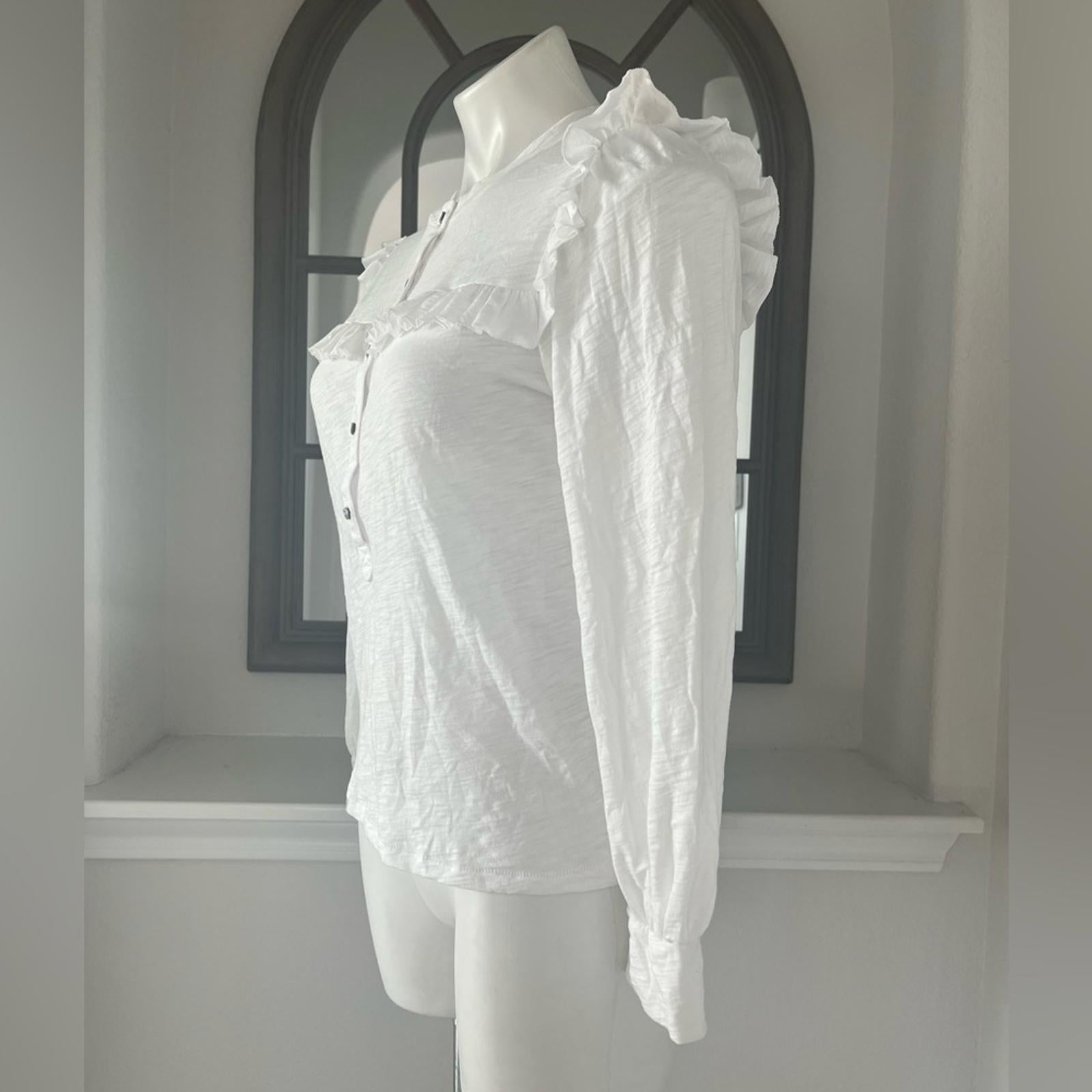 NEW Goldie Lewinter WHITE Pima Cotton Vintage Top, Size XS New w/Tag (Sold Out)