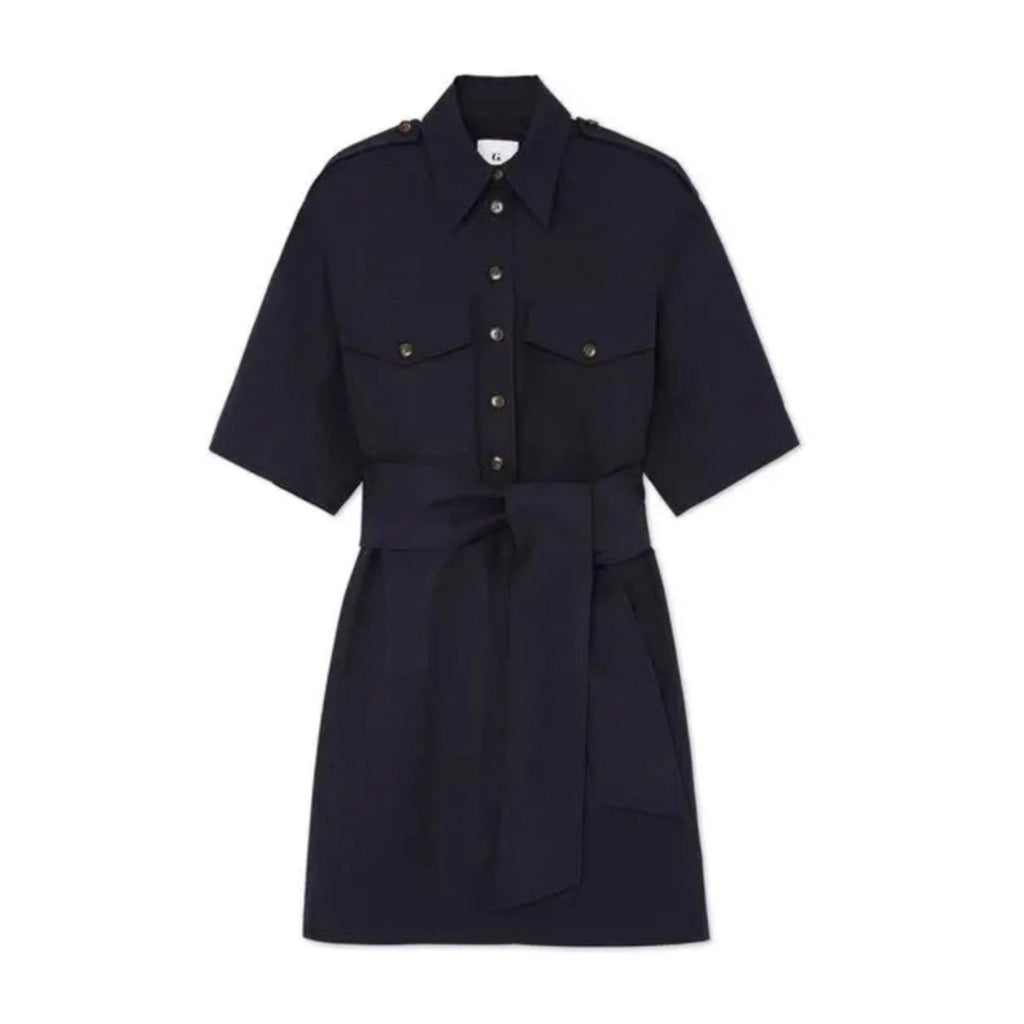 NEW G. Label by GOOP Roxanne Utility Boxy Shirtdress, Navy Size 8 NEW w/o Tag