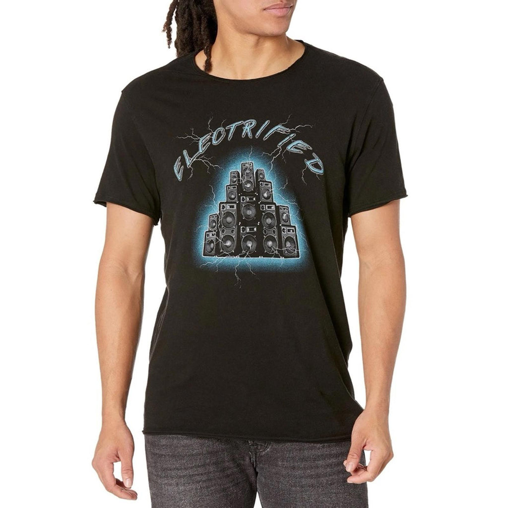 John Varvatos Electrified Vintage Crew Neck Tee in Black, Size XL New w/Tag