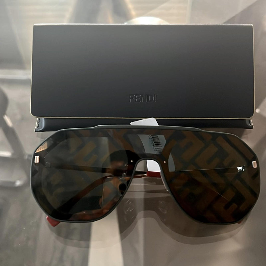 NWT FENDI FF Evolution Mask Sunglasses with Case 142mm, New w/Tag Full Inclusion