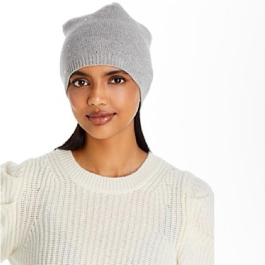 Carolyn Rowan Cashmere Baggy Beanie w/Scattered Swarovski Crystals, OS, NEW