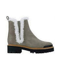 Marc Fisher Real Fur Chelsea Boots in Cloud Suede, Size 11 M, New in Box $259