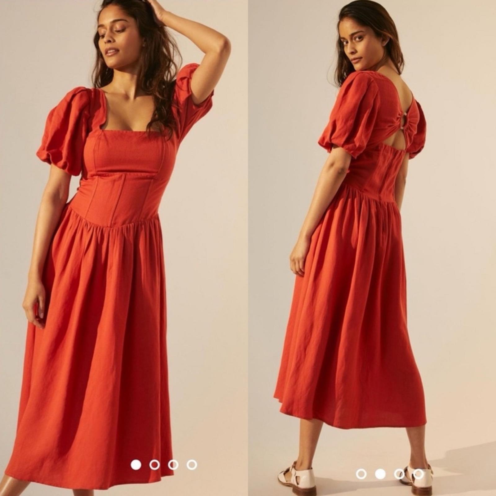 Anthropologie’s Current Air Square-Neck Puff-Sleeved Dress Size XXS New w/Tag