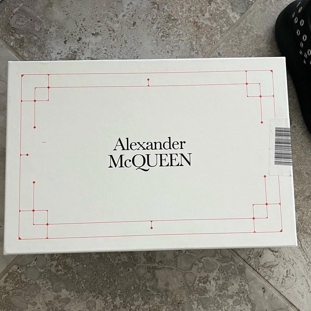Alexander McQueen Oversized Eyelet Detail Sneakers in Black, Size 42 NEW in Box