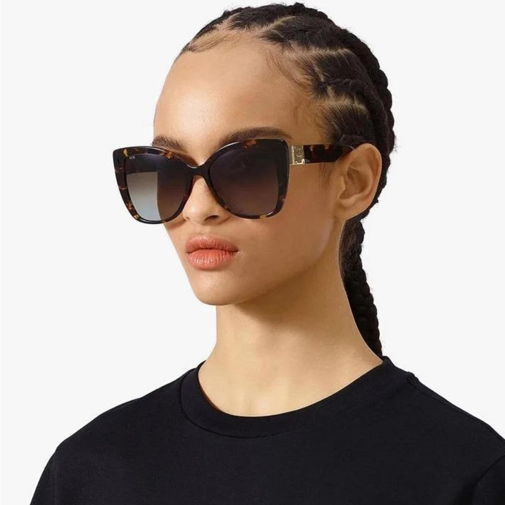 MCM Butterfly Sunglasses with Gradient Grey Lenses, Brown/Tortoise, NWT