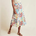 Anthropologie’s Eva Franco Floral Print Lace-Over Midi Skirt, Plus Size 16W $150