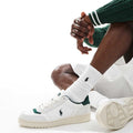 Polo Ralph Lauren Court Sport Lace-Up Sneakers in Deckwash White, Size 8 $185