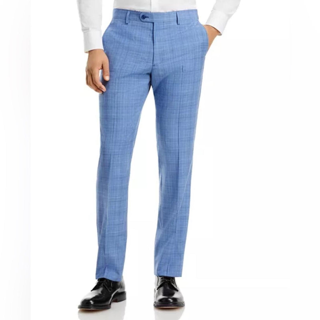 John Varvatos Tonal Plaid Slim Fit Suit Pants 100% Wool, Size 30 NEW w/Tag $228