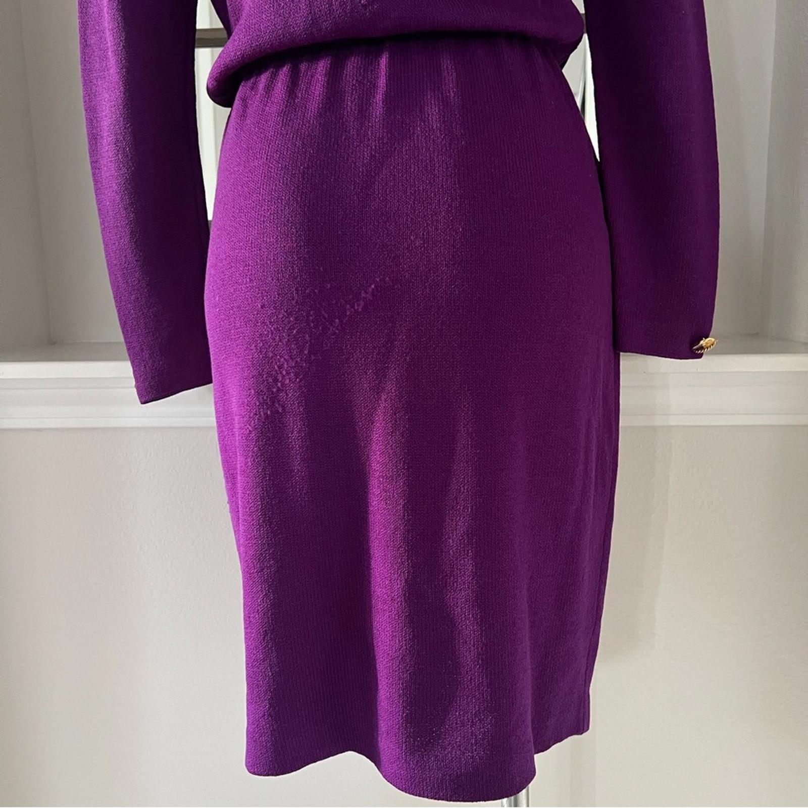 St. John Couture Vintage Sweaterdress in Purple, Size 8, EXCELLENT!