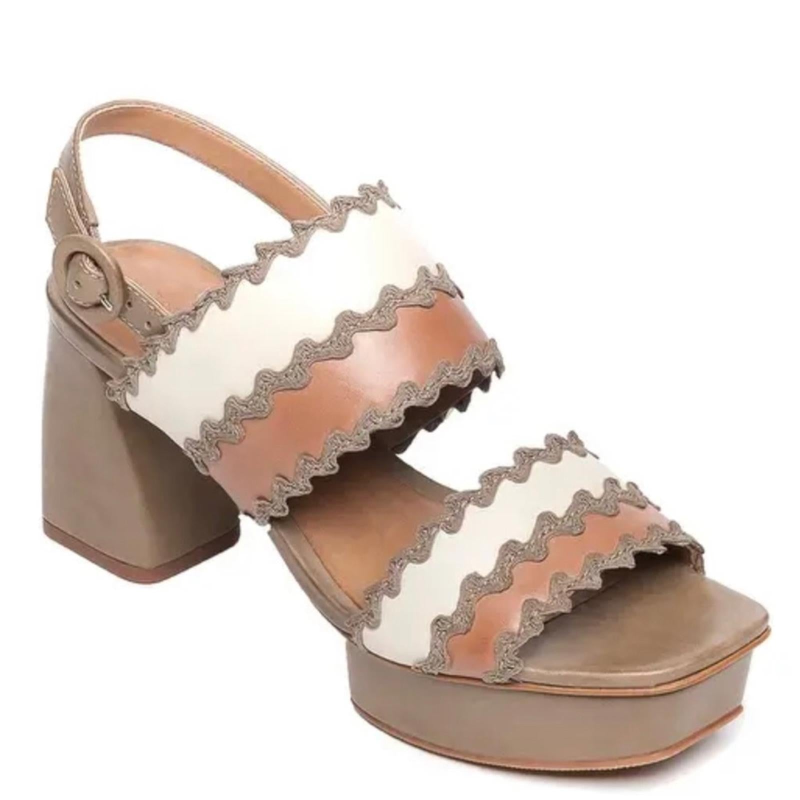 Bernardo Remi Platform Sandals in Blush Brown, Anthropologie Size 7.5 New in Box