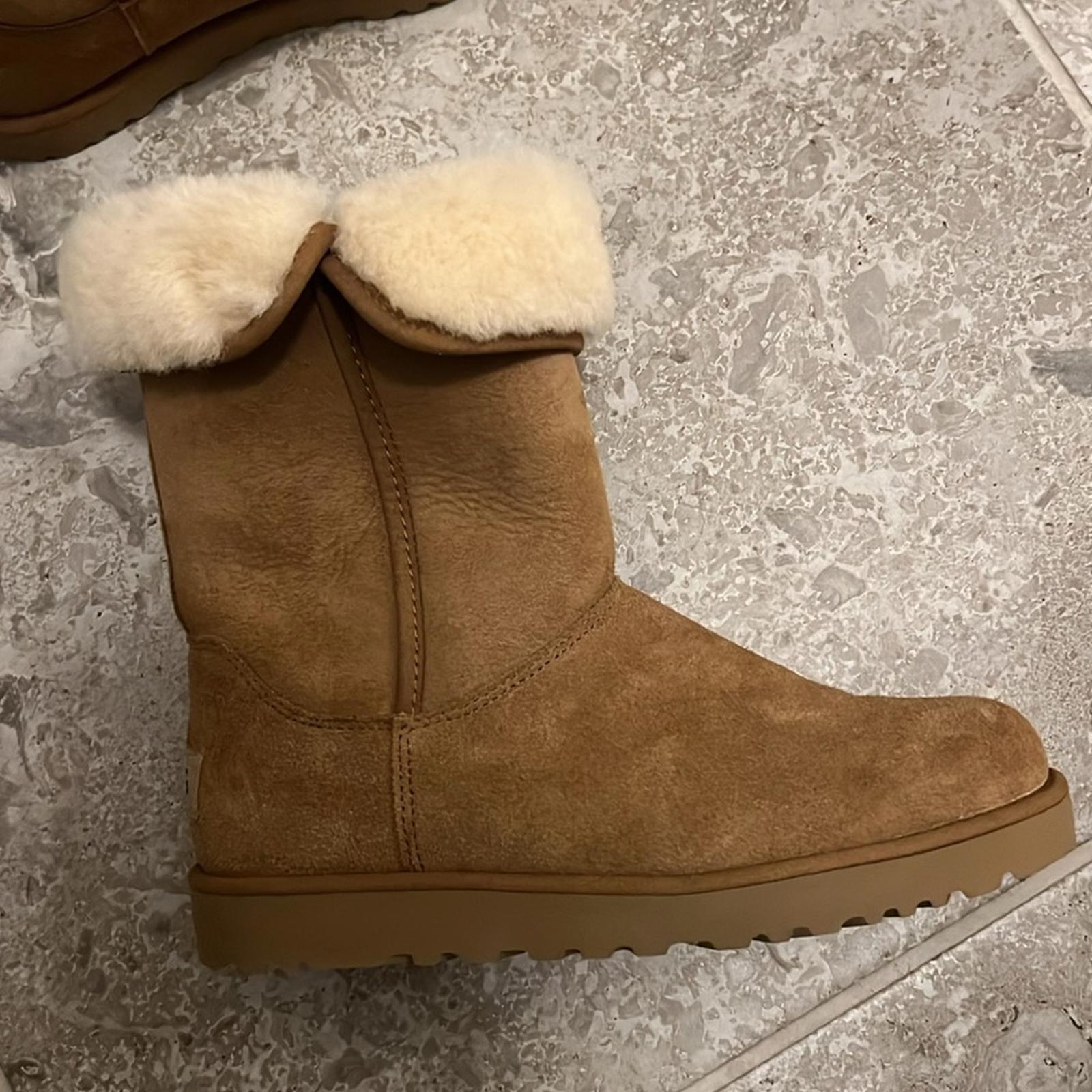 UGG Michelle Chestnut Suede Boots, Fur Leather Size EU36 US5 New in Box