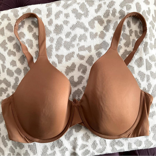 Ambrielle Full Figure Everyday Full Coverage Bra, Brown, Size 40D