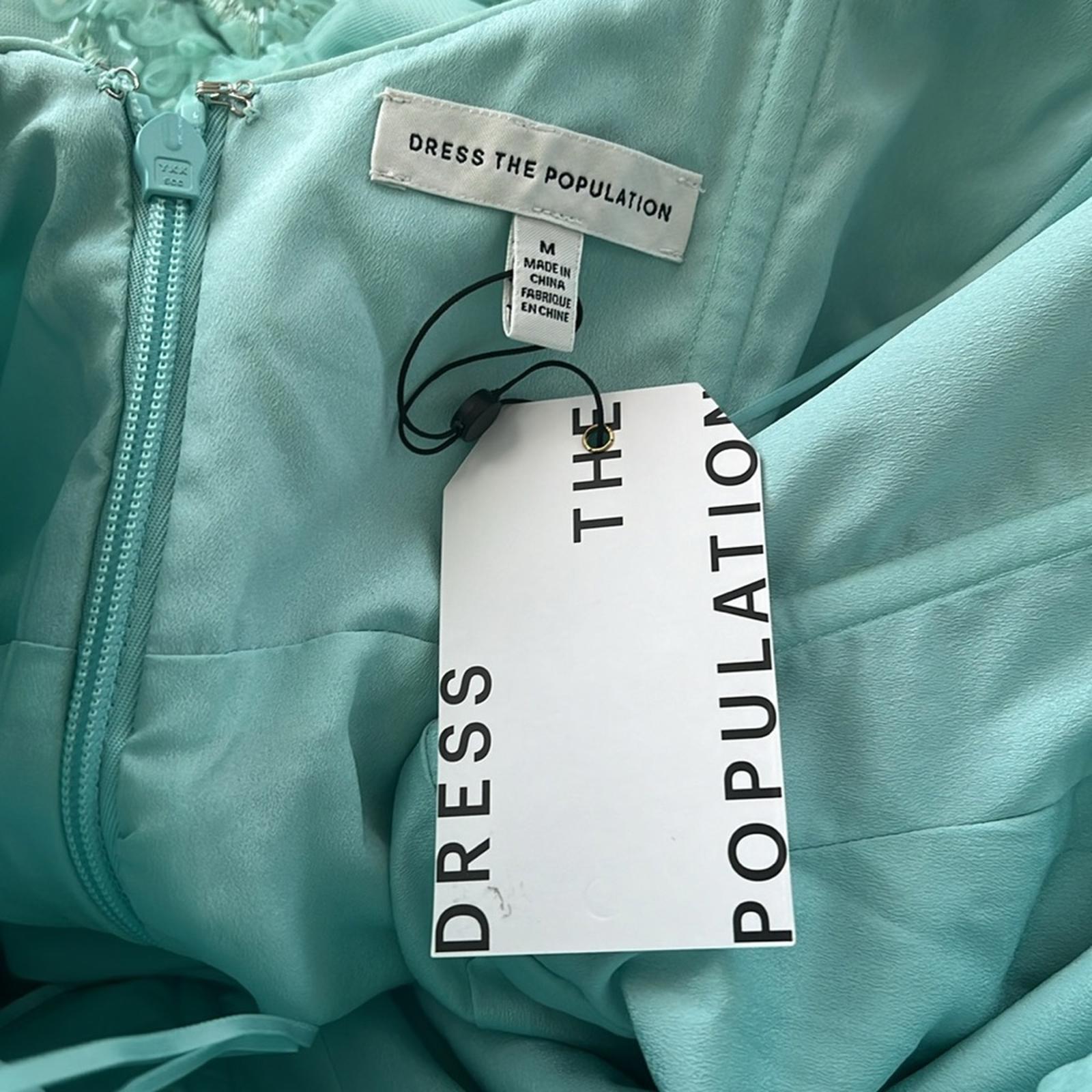 Dress the Population Josselyn Sequin Floral Body-con Dress, Mint Size M NWT $328