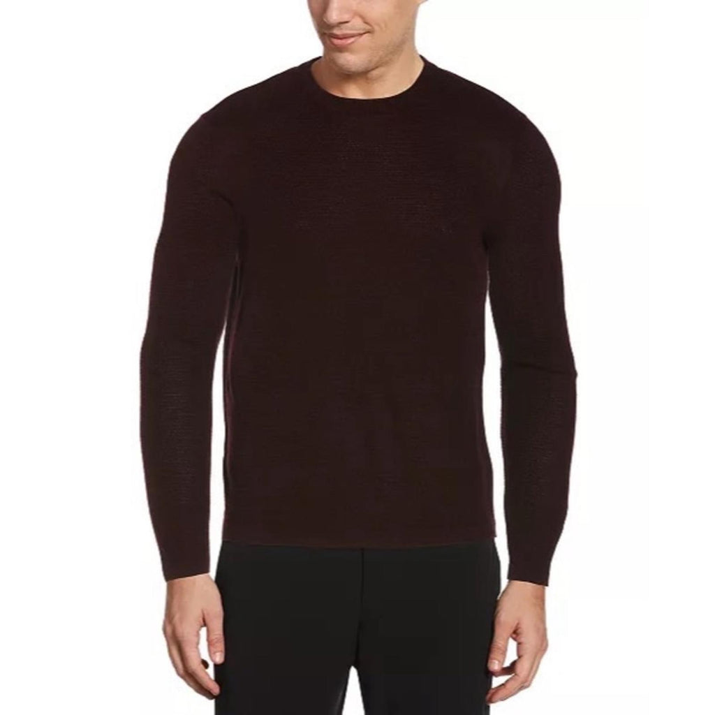 Perry Ellis Motion Textured Crew Neck Sweater Burgundy Size M New w/Tag SOLD OUT