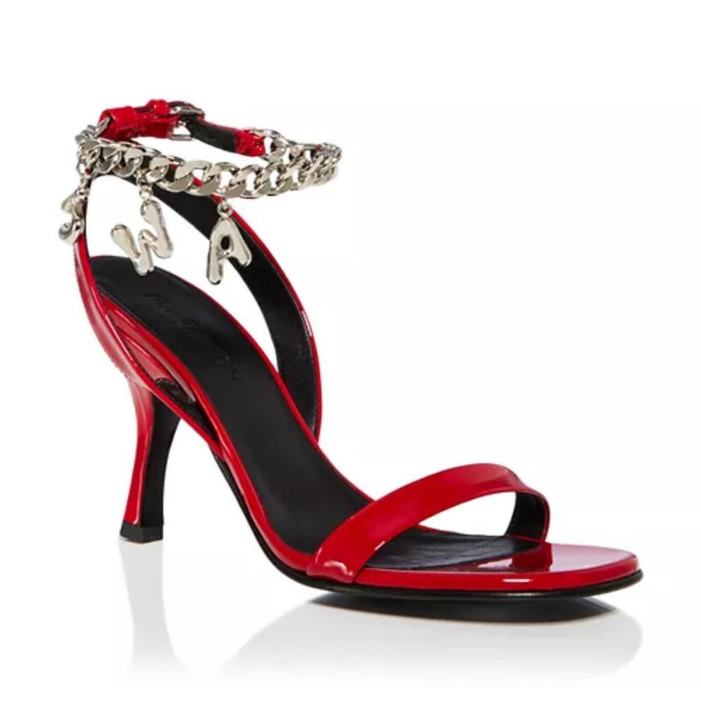 JW Anderson Chain Ankle Strap High Heel Sandals in Red, Size 37.5 New in Box