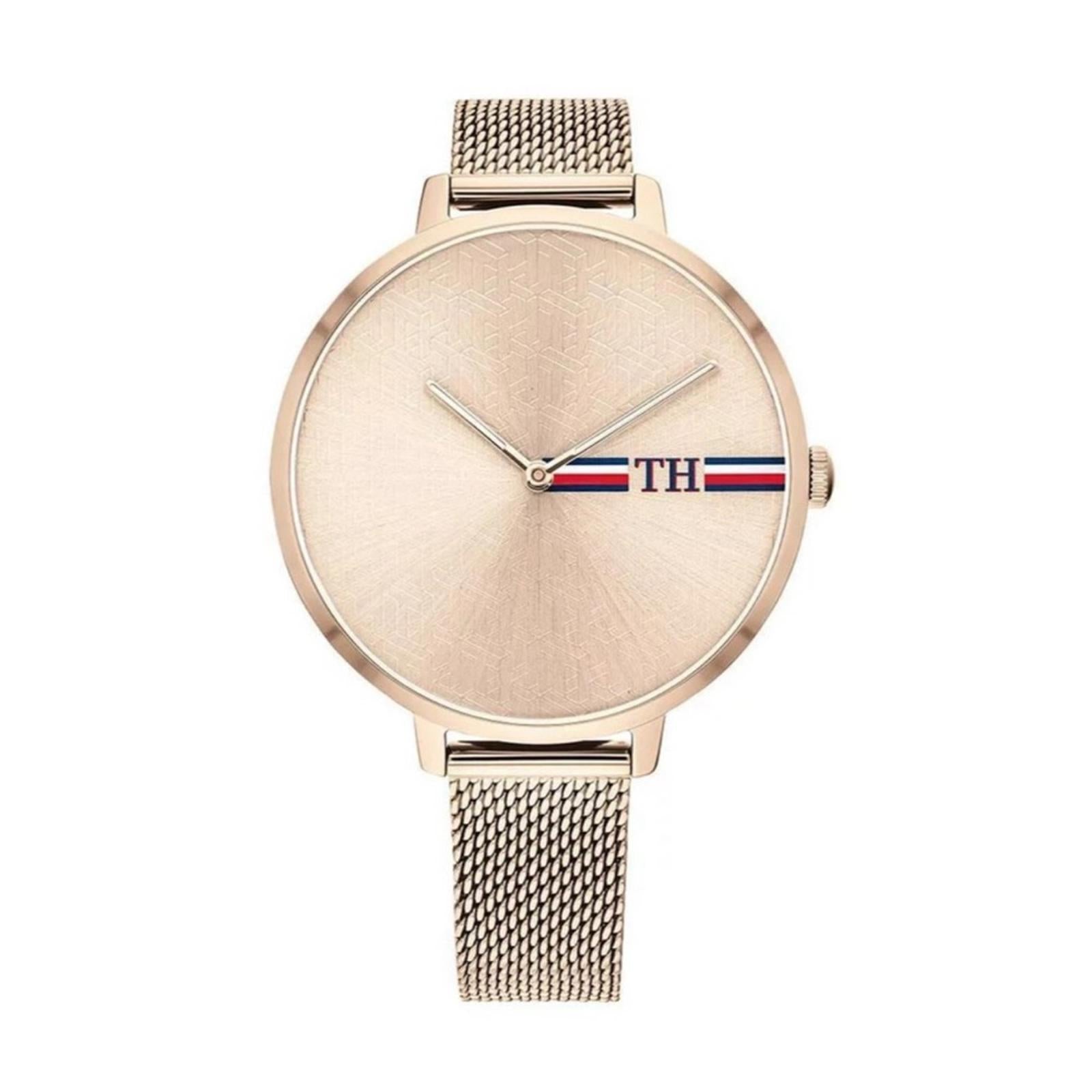 Tommy Hilfiger Alexa Carnation Rose Gold-Tone Mesh Ladies Watch #1782158 NWT